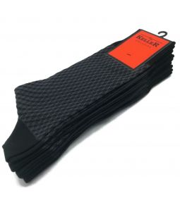 Носки тонкие в мелкий классический узор В1676