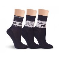 Д16М носки женские махра по следу (набор 3 пары)