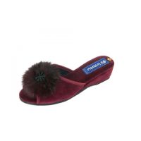 Тапки женские домашние Inblu RR-D1 велюровые на танкетке с пушком